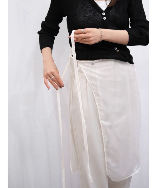 芸能人愛用 セール】シアーラップスカート／sheer wrap skirt 巻きスカート 小物