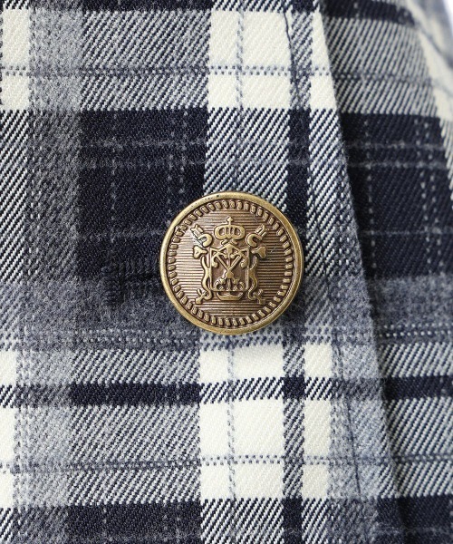 F i.n.t（フィント）の「【セットアップ対応】エンブレム釦ラップ風チェックミニスカート/fint（スカート・レディース・ネイビー×ホワイト/ベージュ×ブラック・FREE）」の13枚目の写真