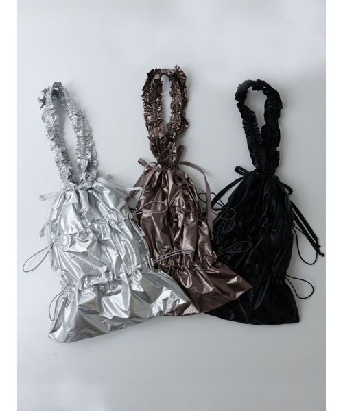 MURUA（ムルーア）の「シャーリングトートバッグ（トートバッグ・レディース・シルバー/ブラック/ゴールド系その他2・FREE）」の18枚目の写真