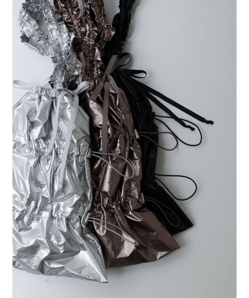 MURUA（ムルーア）の「シャーリングトートバッグ（トートバッグ・レディース・シルバー/ブラック/ゴールド系その他2・FREE）」の17枚目の写真