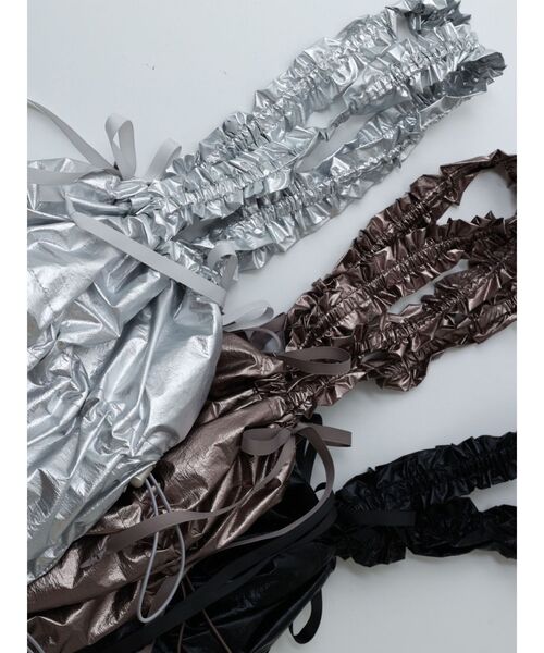 MURUA（ムルーア）の「シャーリングトートバッグ（トートバッグ・レディース・シルバー/ブラック/ゴールド系その他2・FREE）」の16枚目の写真