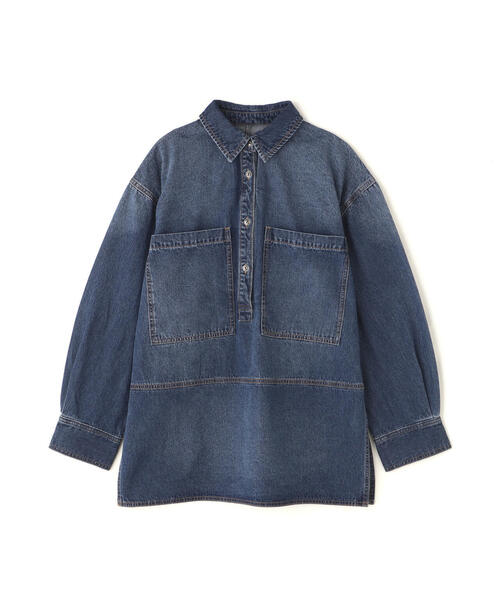 N.（N. Natural Beauty Basic）（エヌエヌナチュラルビューティーベーシック）の「◆サイドスリットオーバーサイズシャツ（シャツ/ブラウス・レディース・オフホワイト/ブルー・MEDIUM）」の18枚目の写真