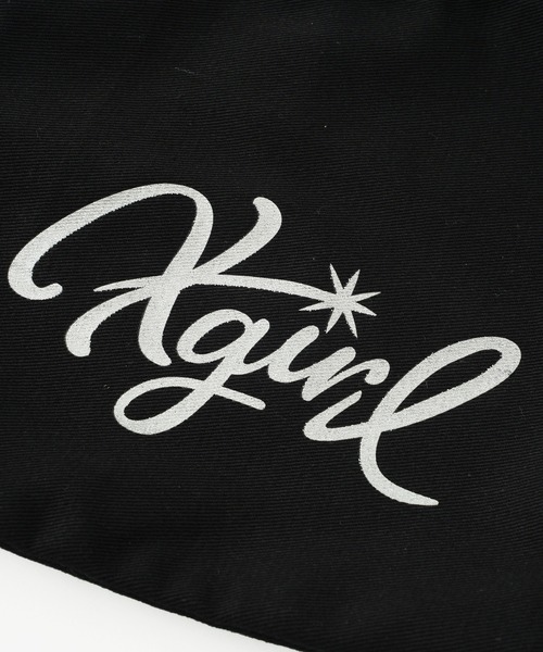 X-girl(エックスガール)の「SIGN LOGO POUCH(ポーチ・レディース・オレンジ/ブラック・ONE SIZE)」の6枚目の写真