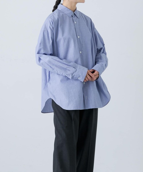 “かぐれ”コットンレギュラーシャツ・ブルー・未使用品 かぐれ（カグレ）の「コットンレギュラーシャツ（シャツ/ブラウス