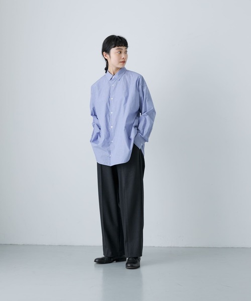 “かぐれ”コットンレギュラーシャツ・ブルー・未使用品 かぐれ（カグレ）の「コットンレギュラーシャツ（シャツ/ブラウス