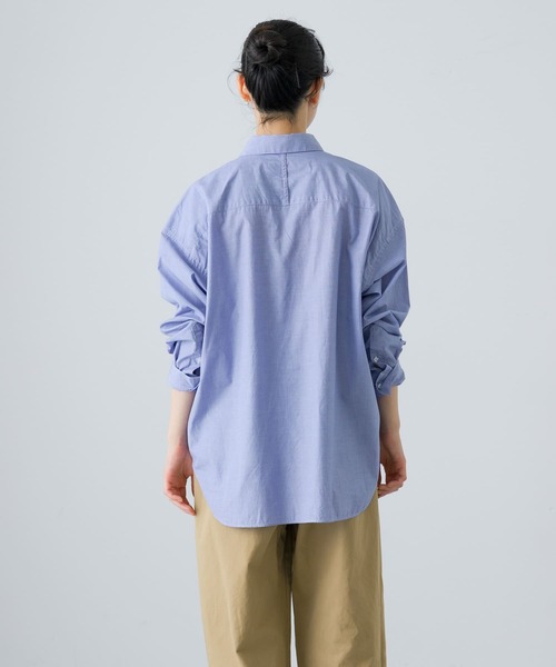 “かぐれ”コットンレギュラーシャツ・ブルー・未使用品 かぐれ（カグレ）の「コットンレギュラーシャツ（シャツ/ブラウス