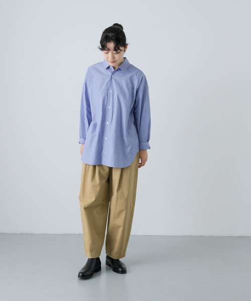 “かぐれ”コットンレギュラーシャツ・ブルー・未使用品 かぐれ（カグレ）の「コットンレギュラーシャツ（シャツ/ブラウス