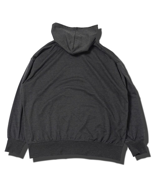jiggys shop(ジギーズショップ)の「ミニ裏毛綿タッチ無地ジップアップパーカー フーディー(パーカー・メンズ・ブラック/オートミール/杢グレー/グレー系その他・MEDIUM/LARGE/X-LARGE)」の7枚目の写真