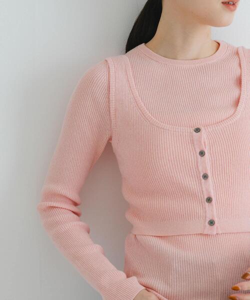 URBAN RESEARCH(アーバンリサーチ)の「『UR TECH』メランジコットンベスト(ベスト・レディース・オフホワイト/ピンク/ブルー・FREE)」の3枚目の写真