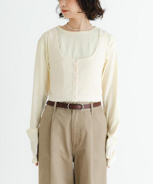 URBAN RESEARCH(アーバンリサーチ)の「『UR TECH』メランジコットンベスト(ベスト・レディース・オフホワイト/ピンク/ブルー・FREE)」の7枚目の写真