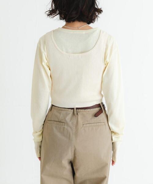 URBAN RESEARCH(アーバンリサーチ)の「『UR TECH』メランジコットンベスト(ベスト・レディース・オフホワイト/ピンク/ブルー・FREE)」の9枚目の写真