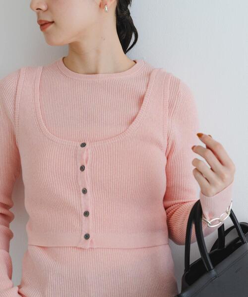 URBAN RESEARCH(アーバンリサーチ)の「『UR TECH』メランジコットンベスト(ベスト・レディース・オフホワイト/ピンク/ブルー・FREE)」の12枚目の写真