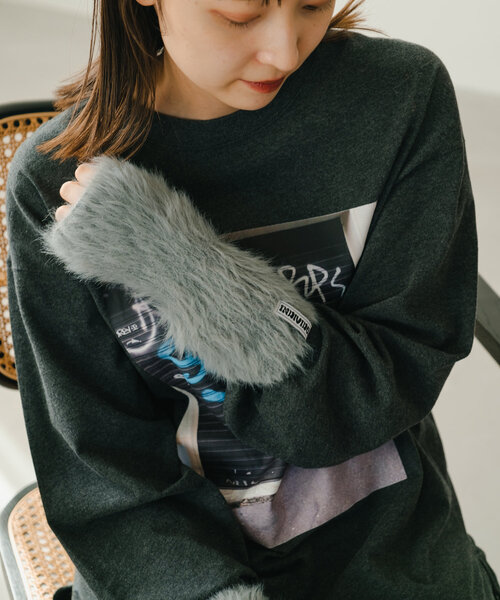 Kastane（カスタネ）の「*【4色展開】ファーアームウォーマー