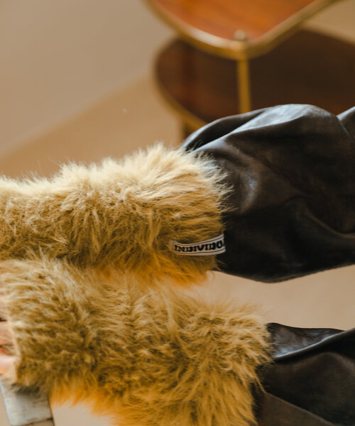 Kastane（カスタネ）の「*【4色展開】ファーアームウォーマー（アームカバー・レディース・ライトグレー/ベージュ/オレンジ/アイボリー・FREE）」の15枚目の写真