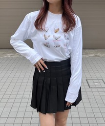 チワワいっぱいデザインロンT/長袖Tシャツ
