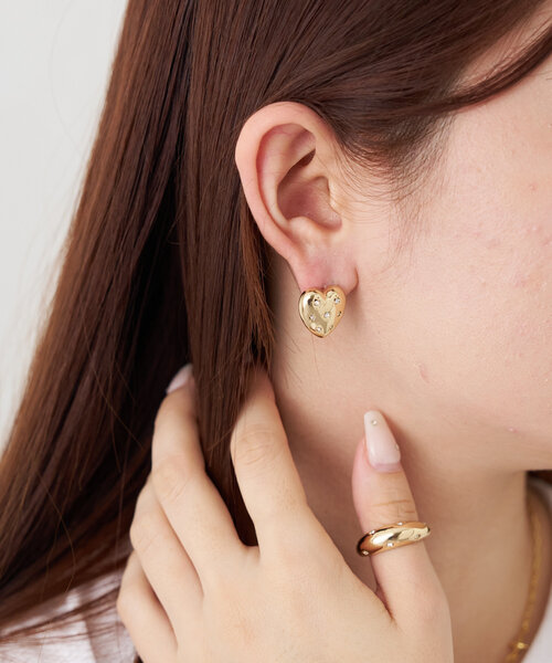 Actually（アクチュアリー）の「heart bijou style pierce（ピアス（両耳用）・レディース・ゴールド/シルバー・0）」の7枚目の写真