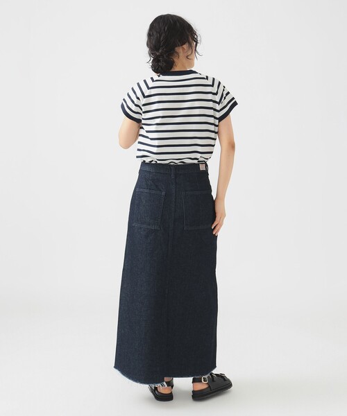SOMETHING（サムシング）の「SOMETHING / ベイカースカート（S～M）（デニムスカート・レディース・インディゴブルー/ライトブルー・SMALL/MEDIUM）」の5枚目の写真