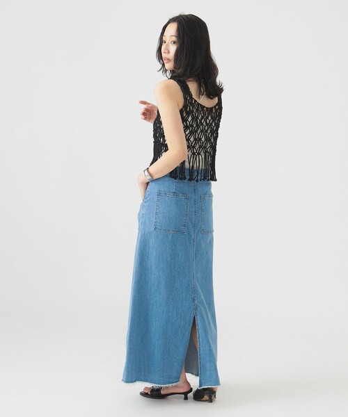 SOMETHING（サムシング）の「SOMETHING / ベイカースカート（S～M）（デニムスカート・レディース・インディゴブルー/ライトブルー・SMALL/MEDIUM）」の13枚目の写真