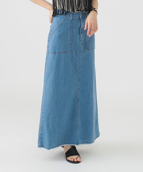 SOMETHING（サムシング）の「SOMETHING / ベイカースカート（S～M）（デニムスカート・レディース・インディゴブルー/ライトブルー・SMALL/MEDIUM）」の14枚目の写真