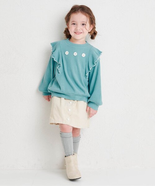 apres les cours（アプレレクール）の「フリルハイソックス（ソックス/靴下・キッズ・ブラック/アイボリー/グレー/ピンク・12/15 /18/21）」の6枚目の写真