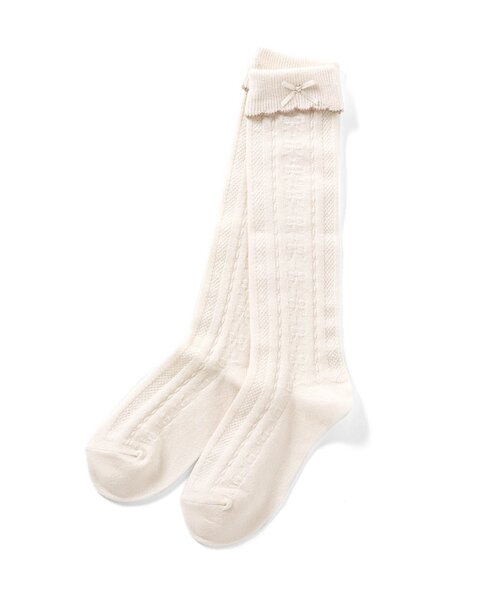 apres les cours（アプレレクール）の「フリルハイソックス（ソックス/靴下・キッズ・ブラック/アイボリー/グレー/ピンク・12/15 /18/21）」の12枚目の写真