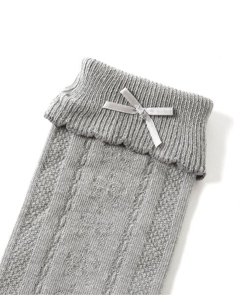 apres les cours（アプレレクール）の「フリルハイソックス（ソックス/靴下・キッズ・ブラック/アイボリー/グレー/ピンク・12/15 /18/21）」の13枚目の写真