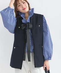 PICCIN | ノーカラーツイードジレ(ベスト)