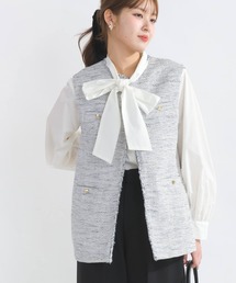 PICCIN | ノーカラーツイードジレ(ベスト)