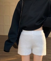 ふんわりシャギーニットショートパンツ
