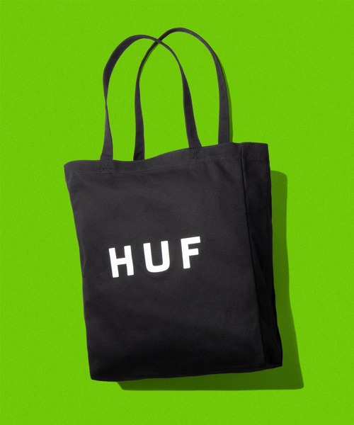 HUF（ハフ）の「HUF OG LOGO TOTE BAG M（トートバッグ・メンズ・ブラック/グレイッシュベージュ/ブルー/ナチュラル・O/S）」の2枚目の写真