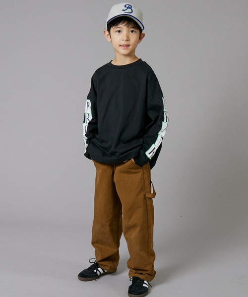 PAIRMANON STREET（ペアマノンストリート）の「【PAIRMANON STREET】袖 オリジナル プリント 長袖 Tシャツ トップス（Tシャツ/カットソー・キッズ・ホワイト/ホワイト系その他/ホワイト系その他3/グリーン/ブラック/ブラック系その他2/ホワイト系その他2/ブラック系その他/ブラック系その他3/オレンジ/ベージュ・100/110/120/130/140/150/160/90）」の15枚目の写真