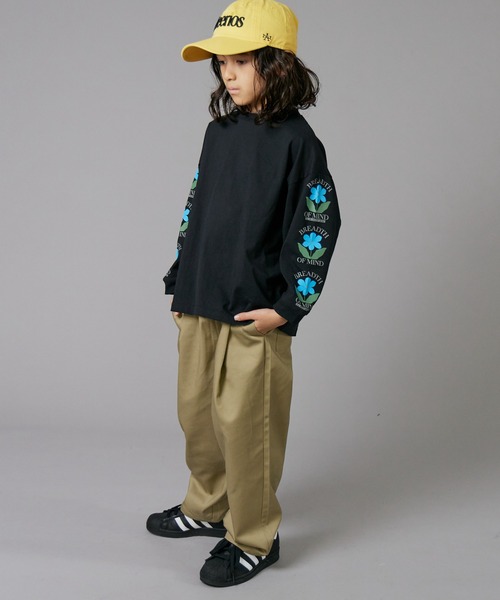 PAIRMANON STREET（ペアマノンストリート）の「【PAIRMANON STREET】袖 オリジナル プリント 長袖 Tシャツ トップス（Tシャツ/カットソー・キッズ・ホワイト/ホワイト系その他/ホワイト系その他3/グリーン/ブラック/ブラック系その他2/ホワイト系その他2/ブラック系その他/ブラック系その他3/オレンジ/ベージュ・100/110/120/130/140/150/160/90）」の17枚目の写真