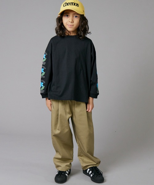 PAIRMANON STREET（ペアマノンストリート）の「【PAIRMANON STREET】袖 オリジナル プリント 長袖 Tシャツ トップス（Tシャツ/カットソー・キッズ・ホワイト/ホワイト系その他/ホワイト系その他3/グリーン/ブラック/ブラック系その他2/ホワイト系その他2/ブラック系その他/ブラック系その他3/オレンジ/ベージュ・100/110/120/130/140/150/160/90）」の21枚目の写真