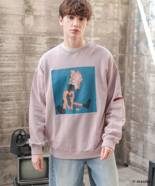 トレーナー スウェット 「PBLIM×manikoコラボ」グラフィックスウェット レディース メンズ セール】【PBLIM×manikoコラボ】グラフィックスウェット