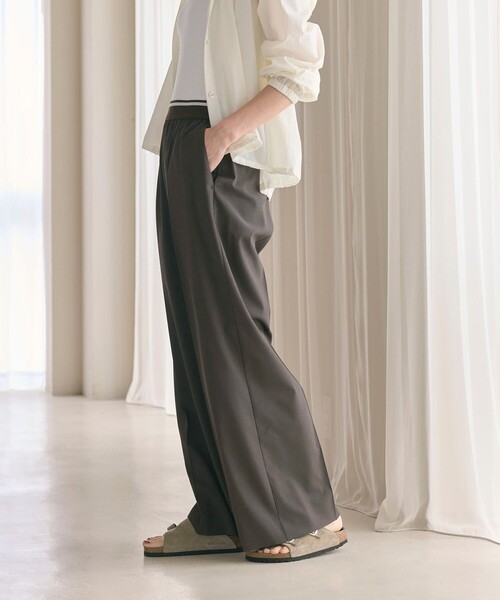 LOOP JERSEY CROPPED WIDE PANTS（ループジャージークロップド