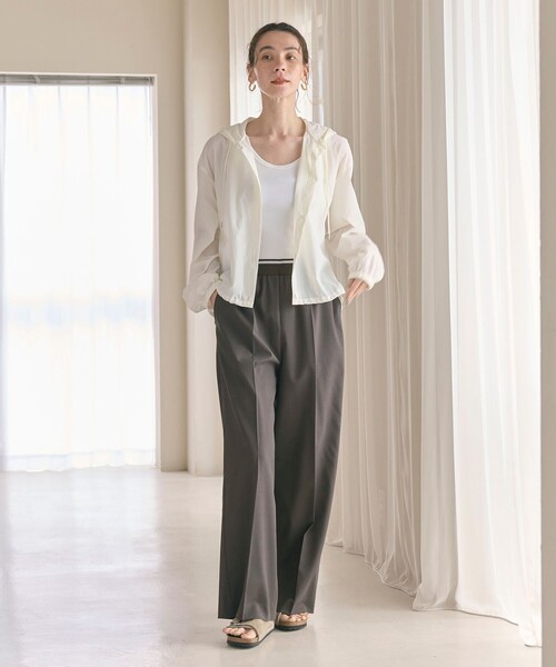 BEAUTY&YOUTH UNITED ARROWS(ビューティーアンドユースユナイテッドアローズ)の「ラインゴム ワイドパンツ -ウォッシャブル-(その他パンツ・レディース・コバルトブルー/モカ/ダークグレー・M/S/XS)」の6枚目の写真