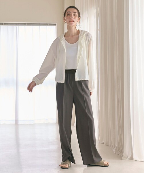 BEAUTY&YOUTH UNITED ARROWS(ビューティーアンドユースユナイテッドアローズ)の「ラインゴム ワイドパンツ -ウォッシャブル-(その他パンツ・レディース・コバルトブルー/モカ/ダークグレー・M/S/XS)」の7枚目の写真