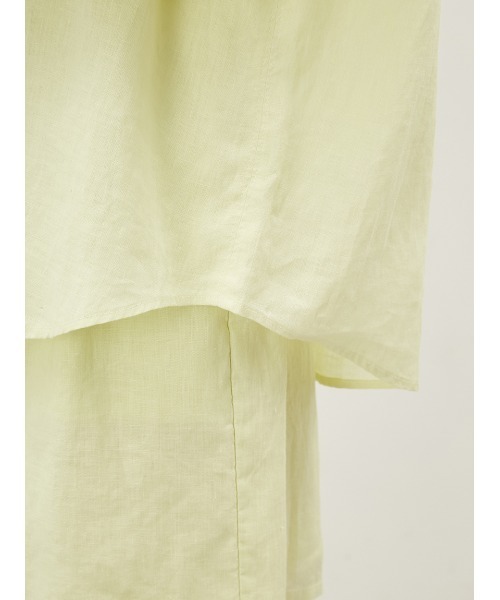 Mila Owen（ミラオーウェン）の「フレンチリネンオーバーサイズシャツ【手洗い可能】（シャツ/ブラウス・レディース・ブルー/ピンク/イエロー/ホワイト/ネイビー/チャコールグレー/ミント/クリーム・FREE）」の15枚目の写真