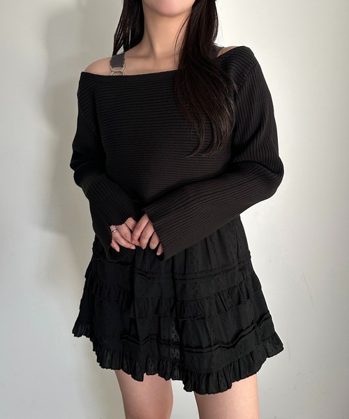 apres jour mignon（アプレジュールミニョン）の「コットンレースミニティアードスカート【ZOZOTOWN限定アイテム】（スカート・レディース・オフホワイト/ブラック・フリー/X-LARGE）」の13枚目の写真