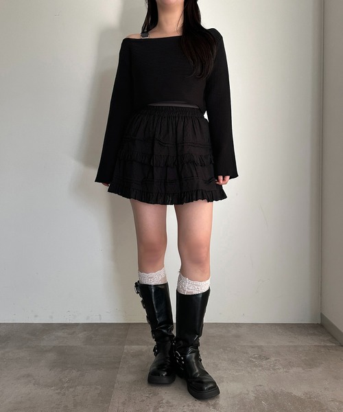 セール】コットンレースミニティアードスカート【ZOZOTOWN限定