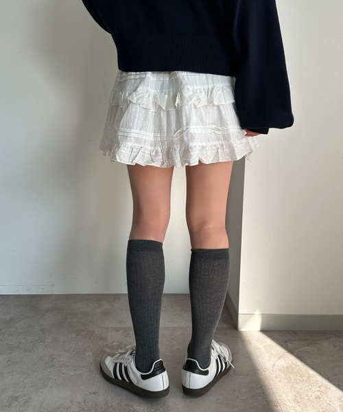 apres jour mignon（アプレジュールミニョン）の「コットンレースミニティアードスカート【ZOZOTOWN限定アイテム】（スカート・レディース・オフホワイト/ブラック・フリー/X-LARGE）」の20枚目の写真