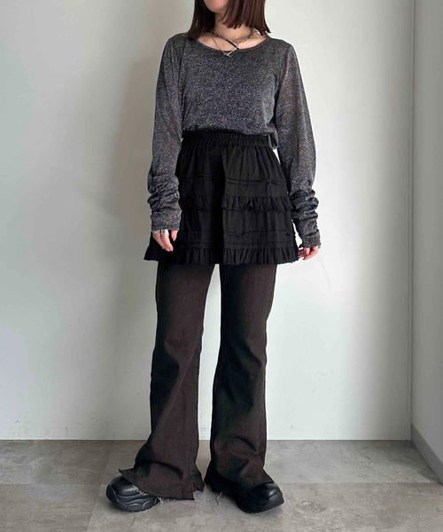 セール】コットンレースミニティアードスカート【ZOZOTOWN限定