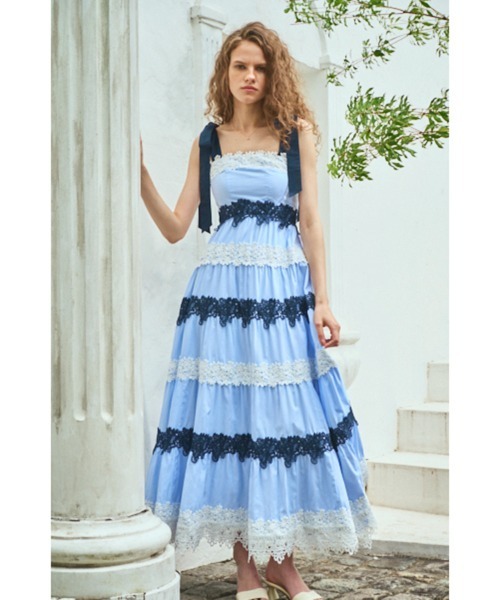 Saint-Tropez Lace Dress ボーダーレースドレス（ワンピース