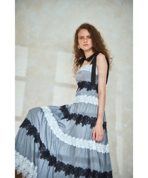 エステラK Saint-Tropez Lace Dress ボーダーレースドレス Saint-Tropez Lace Dress ボーダーレースドレス（ワンピース