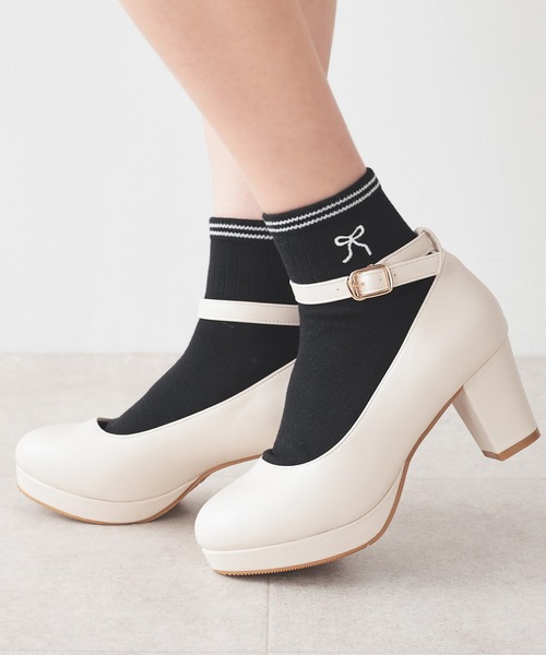 Honeys（ハニーズ）の「バックル２ｗａｙパンプス（パンプス・レディース・ブラック/アイボリー/パープル系その他/モカ・22.5/24.5/23.5/24.0/23.0）」の7枚目の写真