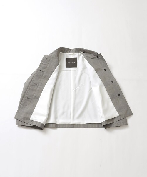 MACKINTOSH LONDON(マッキントッシュ ロンドン)の「【ROSLEY/ロズリー】コットングレンチェックステンカラーショートコート(トレンチコート・レディース・グレー系その他・38)」の3枚目の写真