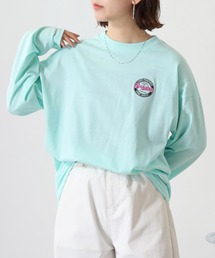 ワイドシルエット ワンポイント刺繍ロングスリーブTシャツ