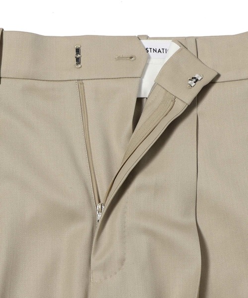 ESTNATION(エストネーション)の「ESTNATION / ウールドスキン タックワイドパンツ(その他パンツ・レディース・ベージュ/ネイビー・36/38)」の4枚目の写真