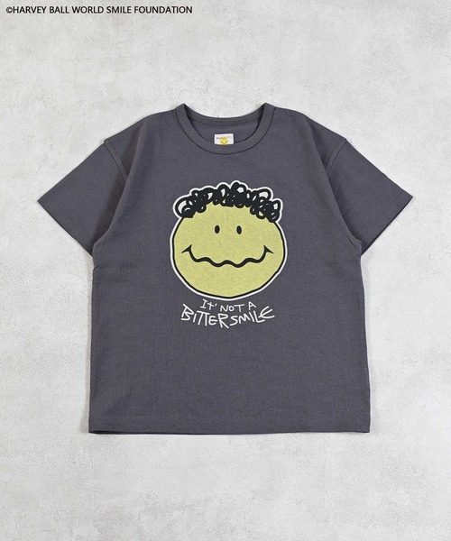 SMILEY FACE（スマイリーフェイス）の「【HARVEY BALL】別注 SMILEY FACE Tee（Tシャツ/カットソー・キッズ・レッド/チャコール/ブラック/オフホワイト・80/90/95/100/110/120/130/140/150）」の10枚目の写真