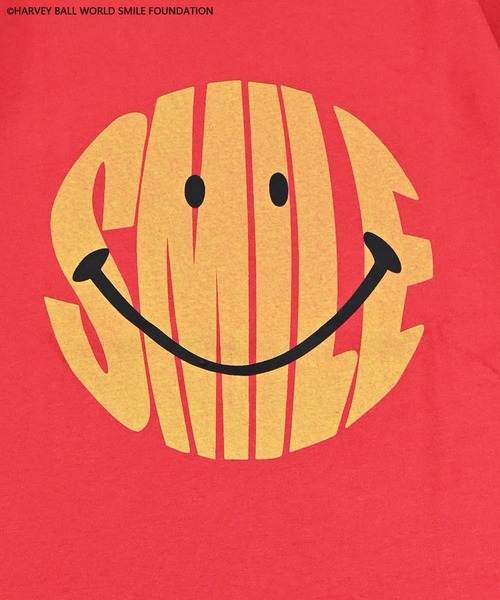SMILEY FACE（スマイリーフェイス）の「【HARVEY BALL】別注 SMILEY FACE Tee（Tシャツ/カットソー・キッズ・レッド/チャコール/ブラック/オフホワイト・80/90/95/100/110/120/130/140/150）」の22枚目の写真